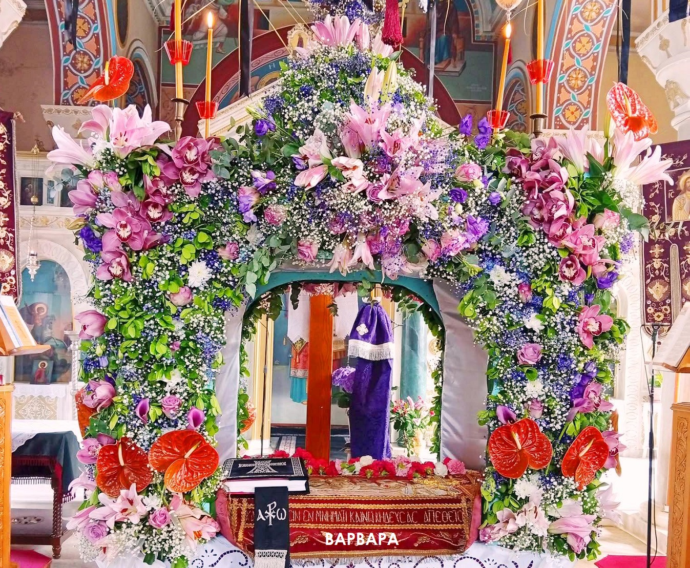 Ο ανθοστόλιστος Επιτάφιος στη Βαρβάρα Χαλκιδικής