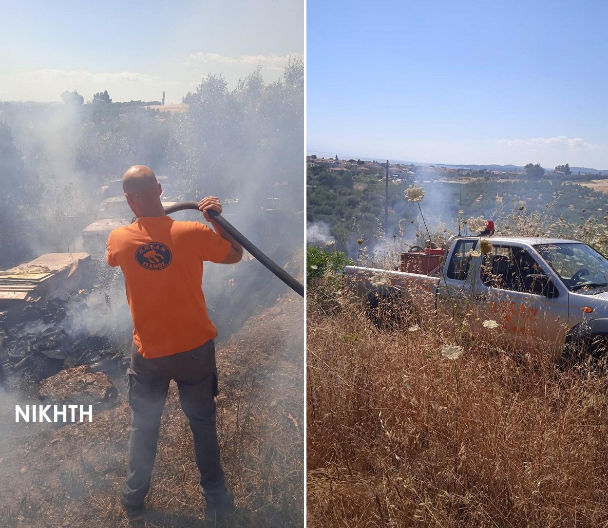 Κατάσβεση φωτιάς στη Νικήτη