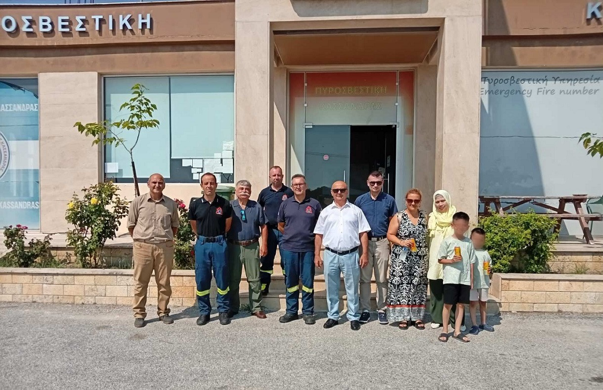 Επίσκεψη Τούρκου διοικητή Πυροσβεστικής στο Κλιμάκιο Κασσάνδρας